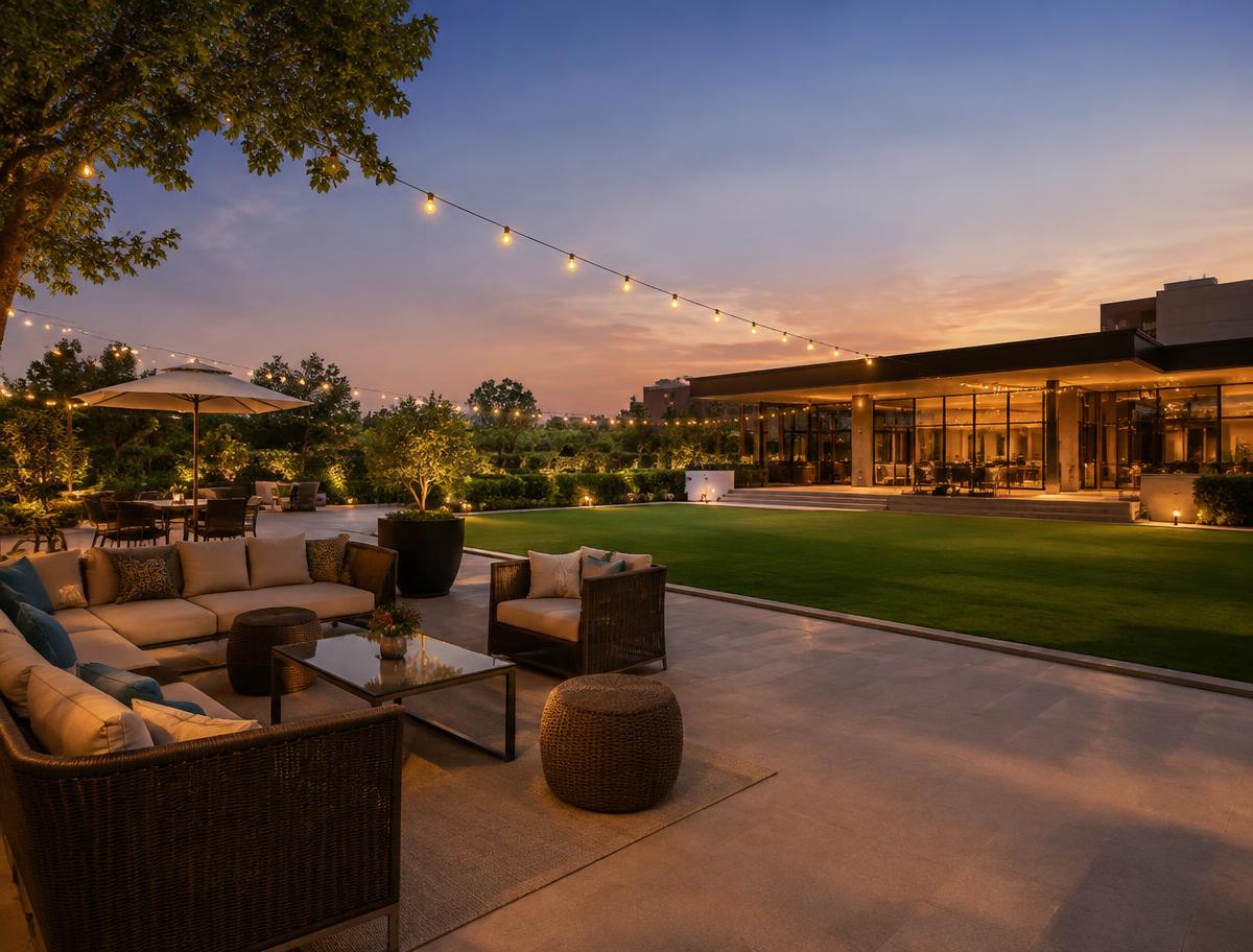 Godrej Verano social clubhouse and party lawn